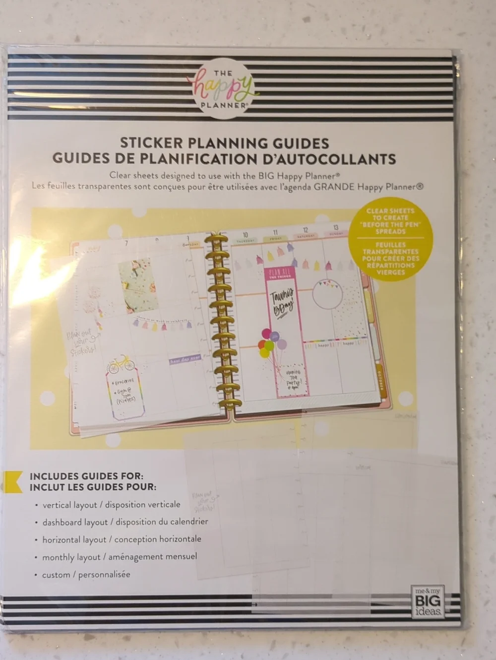 The Happy Planner Sticker Planning Guides - Clear Sheets To Create Your Planner